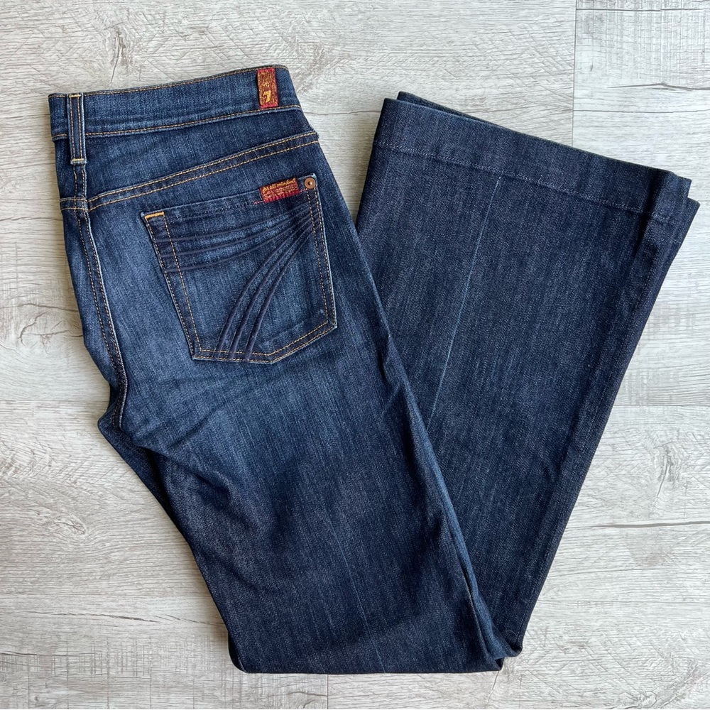 7 for All Mankind Dojo Flare Jeans Sz 28